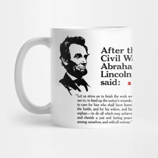 Abraham Lincoln Quote about Peace Mug